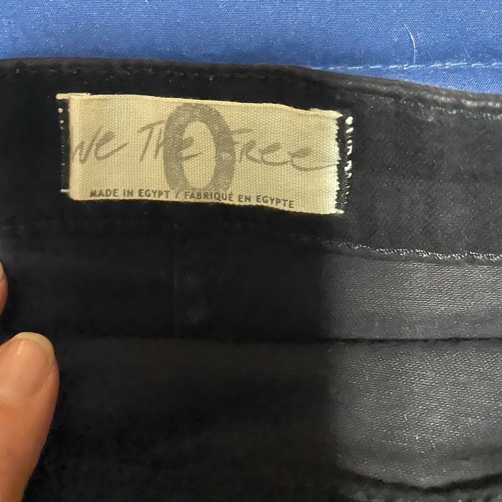 We The Free Women’s Skirt Black Denim Wrap Mini Button Front Blue Casual Size 0 - Picture 2 of 9